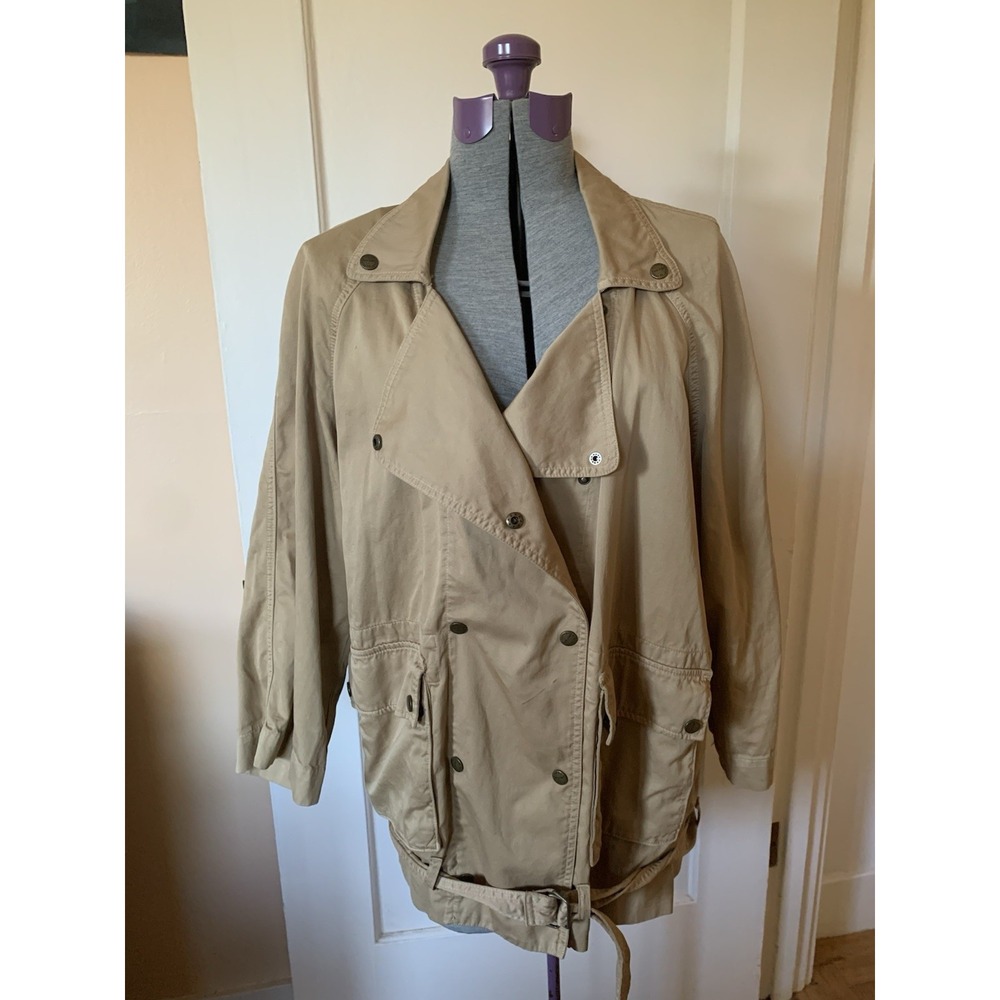Current/Elliott The Infantry Jacket Dune Khaki Tan Double Breasted Size 3